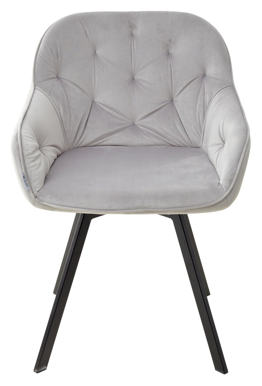 Стул GALE 360 град. поворот. BLUVEL-03 LIGHT GREY, велюр/ черный каркас, М-City