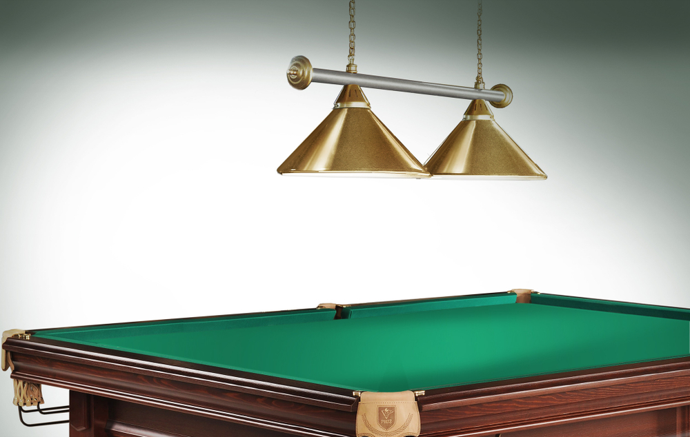 Лампа STARTBILLIARDS 2 плафона, золото / хром