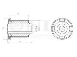 Сайлентблок задний переднего нижнего рычага UNIO RMP-20165