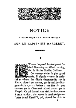 Estat de l'Empire de Russie et Grand Duché de Moscovie | Jacques Margeret