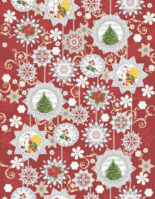 Дорожка 50 см 35043-1 Новогодние узоры