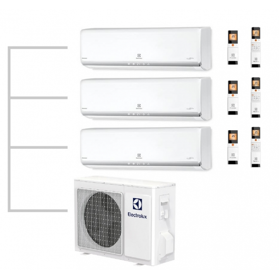 Мульти сплит система Electrolux на 3 комнаты (35+35+50 кв.м) HM FMI