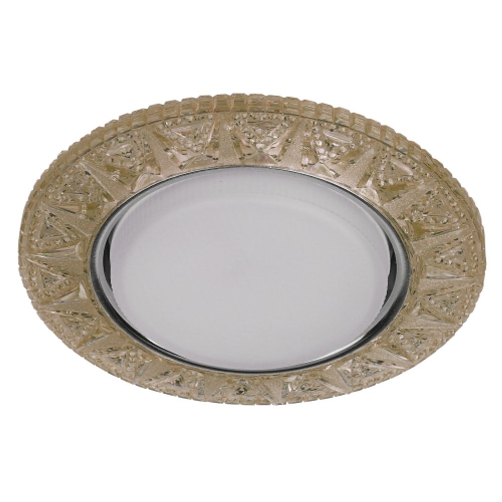 DK LD22 CHP/WH Светильник ЭРА декор cо светодиодной подсветкой Gx53, шампань | Встраиваемые LED светильники