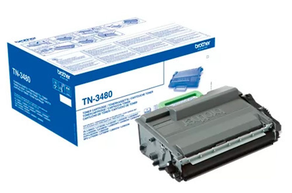 Brother TN-3480/TN-3480P Тонер-картридж, Black (8000стр.)