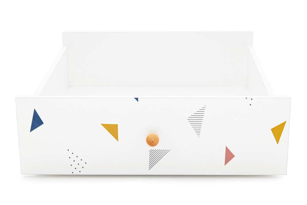 Ящики для кровати Бельмарко Stumpa Треугольники желтый синий розовый