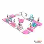 Коммерческий надувной аквапарк «Фламинго-парк» 16×9×3 м