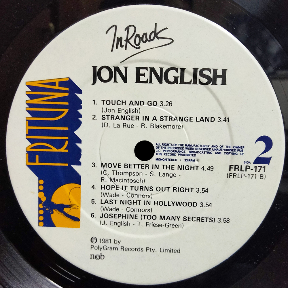 Jon English / In Roads (LP)