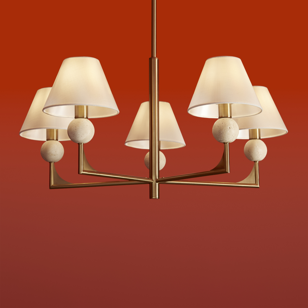 Люстра на штанге Freya Riley FR2043CL-05BS