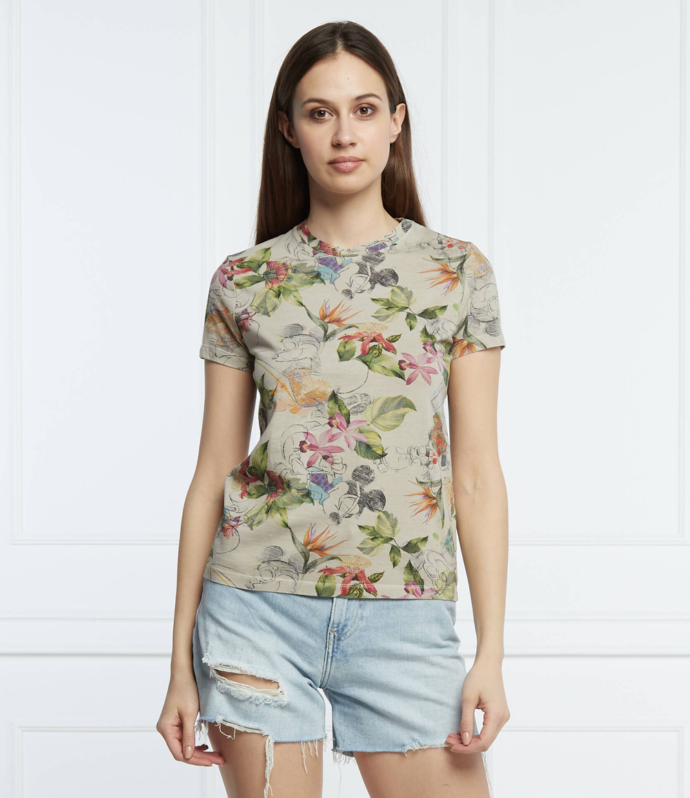 футболка mickey Desigual - бежевый(22SWTKBB)