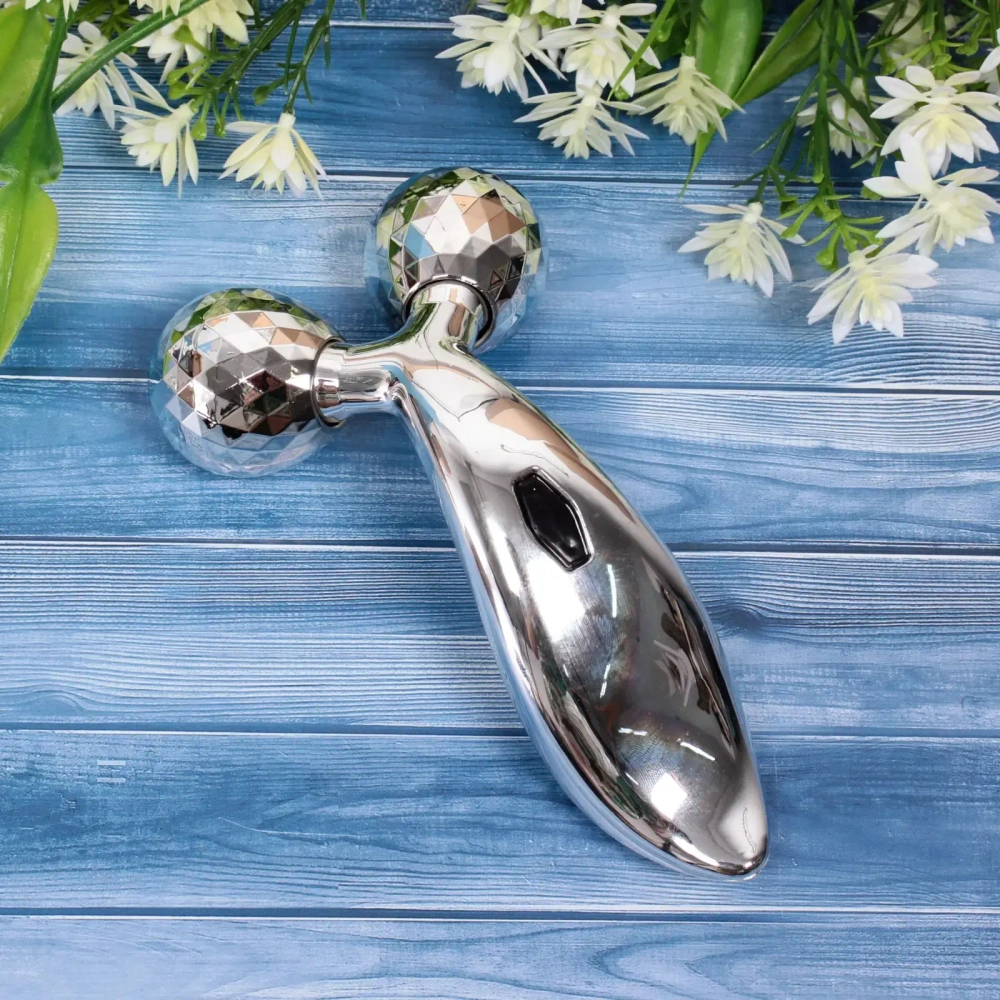 Массажер для лица, шеи и зоны декольте «Glow», цвет серебро