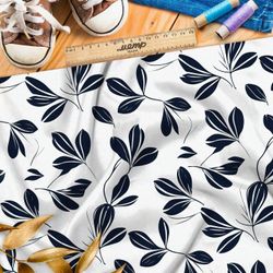 Ткань премиум дюспо минималистичные листья