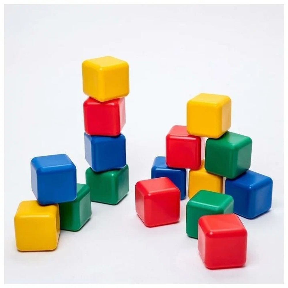Набор цветных кубиков, 16 штук, 12 х 12 см 1930544 107-012