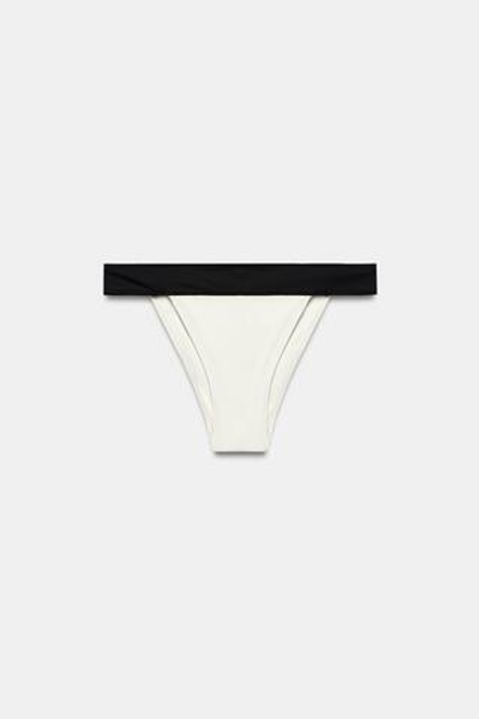 ZARA КОМБИНИРОВАННЫЕ ПЛАВКИ-БИКИНИ, ЭКРЮ