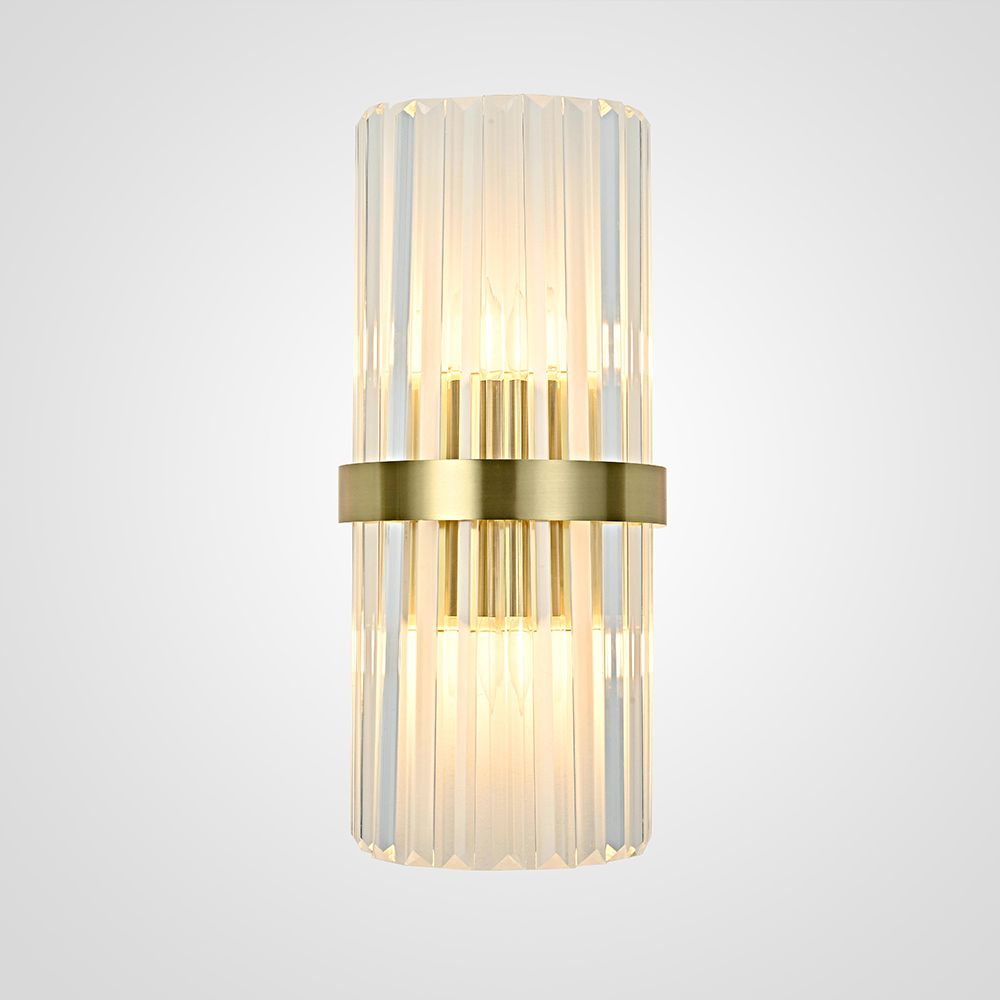 Бра Odeon Clear Glass Gold Metal Wall Lamp By Imperiumloft
