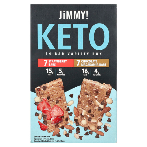 JiMMY!, Be Lean, полезные батончики, протеиновый батончик, набор из 14 батончиков, 45 г (1,59 унции) каждый