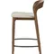Полубарный стул Esse 65 см, орех, бежевая водоотталкивающая ткань