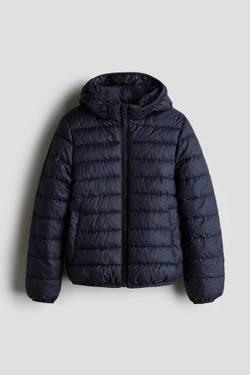 H&M Утепленная водоотталкивающая куртка, темно-синий
