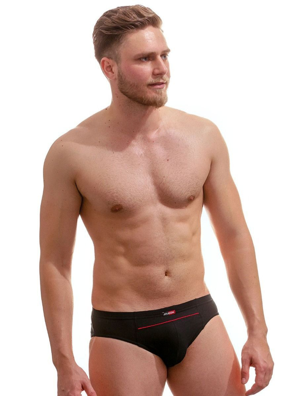 Мужские трусы-слипы с контрастной полоской (Размер: XL) (Цвет: темно-синий)