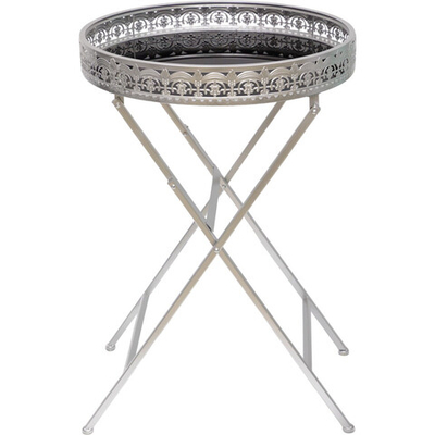 Столик интерьерный со стеклянной столешницей 49.5х49.5х71см Металл,стекло