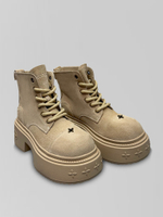 Ботинки FE41-2 однотонные на высокой подошве с узорами