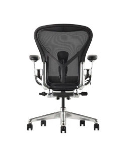 Кресло Herman Miller Aeron Black Onyx Polished Aluminium, размер B