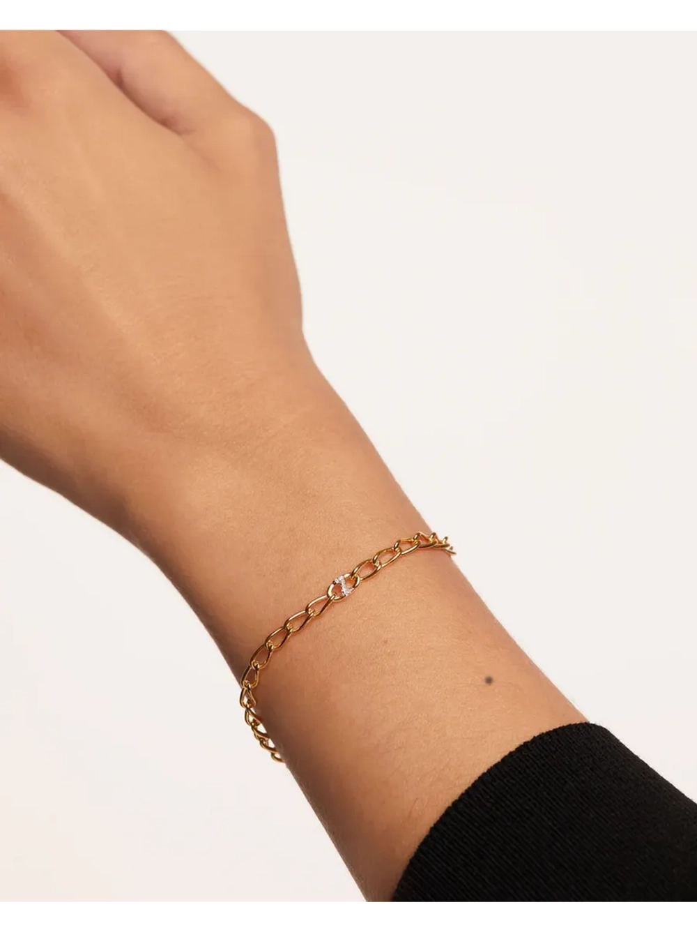 Браслет Буква Z серебро 925 пробы покрытое золотом