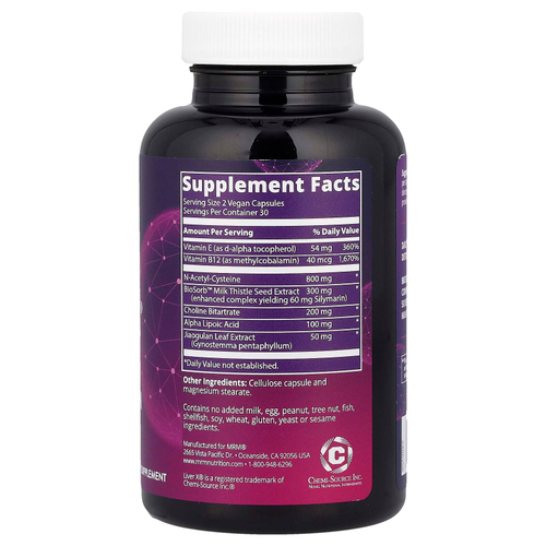 MRM Nutrition, Liver X®, 60 веганских капсул