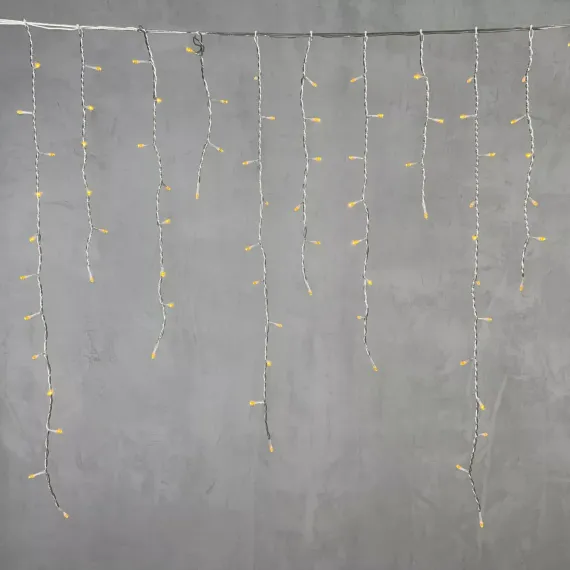 Светодиодная бахрома 5*0,9 м., 348 желтых LED ламп, силиконовый прозрачный провод, Beauty Led (ECC348-10-2Y)