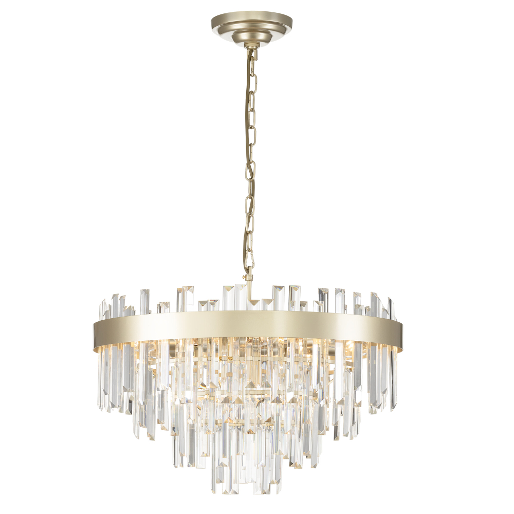 Citilux Лаура CL301292 Люстра хрустальная подвесная Шампань