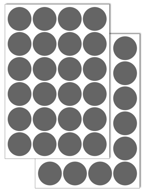 Темно-серые виниловые наклейки для маркировки Policomprint М7, 30 мм.
