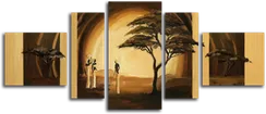 Модульная картина "Золотистая Африка"