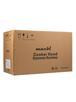 Вытяжка кухонная MACBI Perfa-60G-baf (BLACK) черный, D150мм, 1200м3/ч, полновстраиваемая, мотор 230Ватт, стекло 60см, сенсорное управление + управление жестами