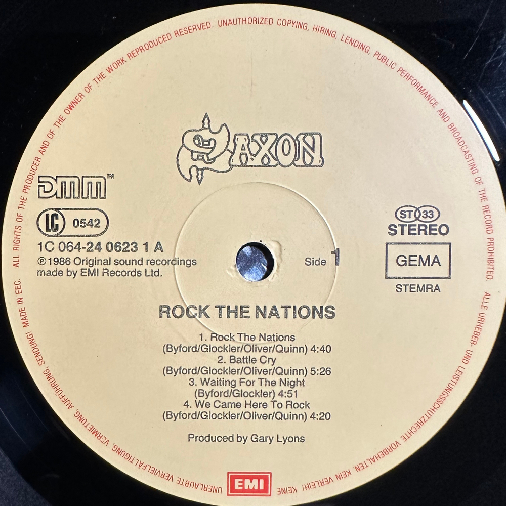 Saxon - Rock The Nations (Европа 1986г.)