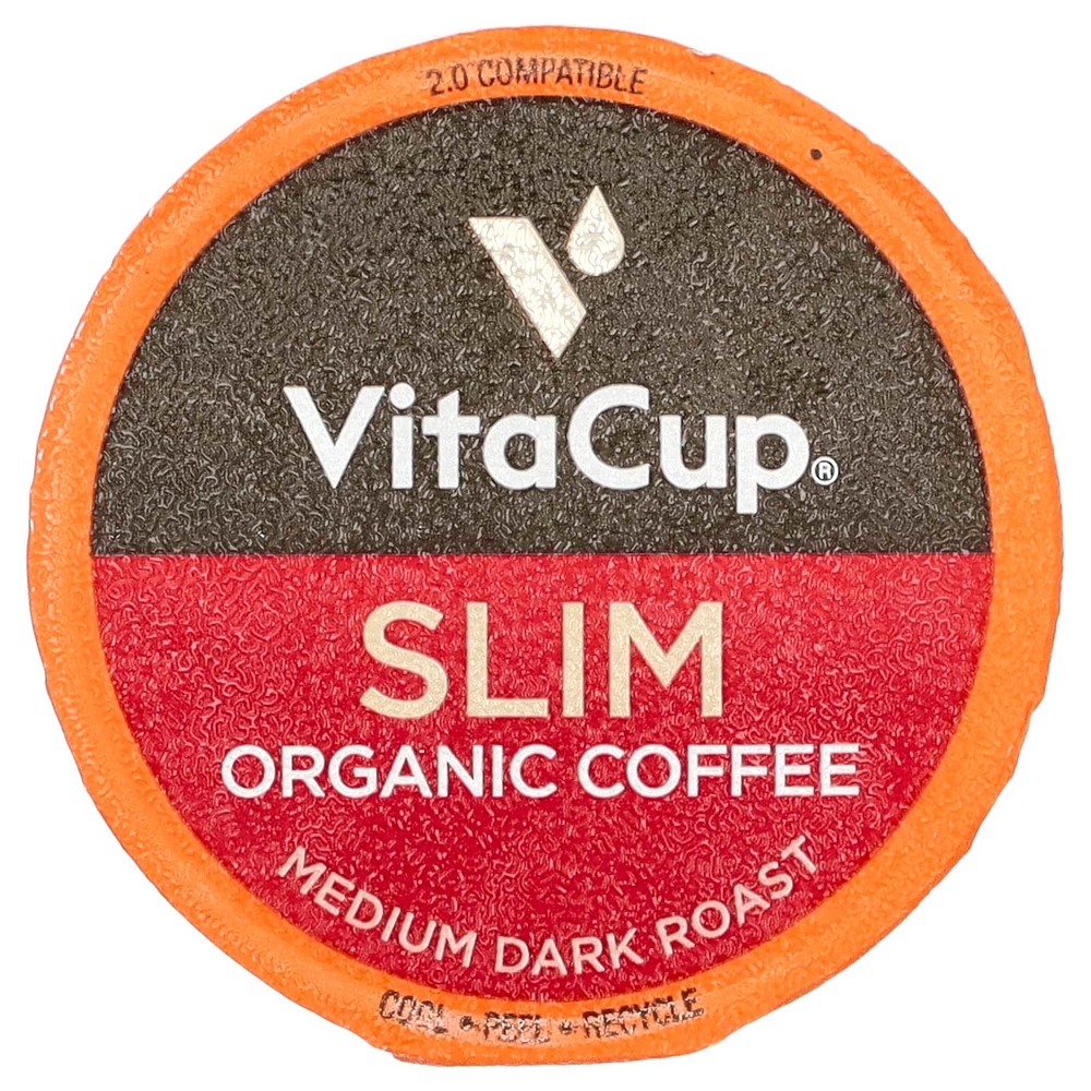 VitaCup, Slim Coffee, средней темной обжарки, 16 капсул по 10 г (0,35 унции)