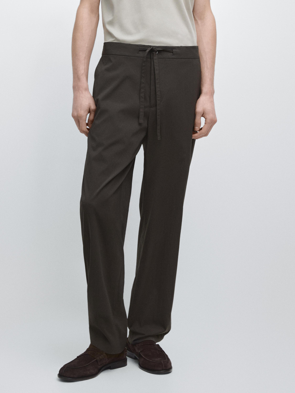Massimo Dutti Технические брюки, коричневый