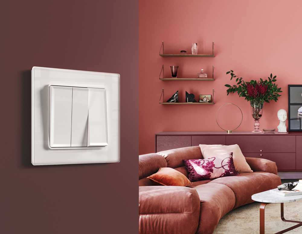 MA105010 Комплект механизма 3-кл выключателя ALFA Белый глянец QUANT (AP1050, VM133)