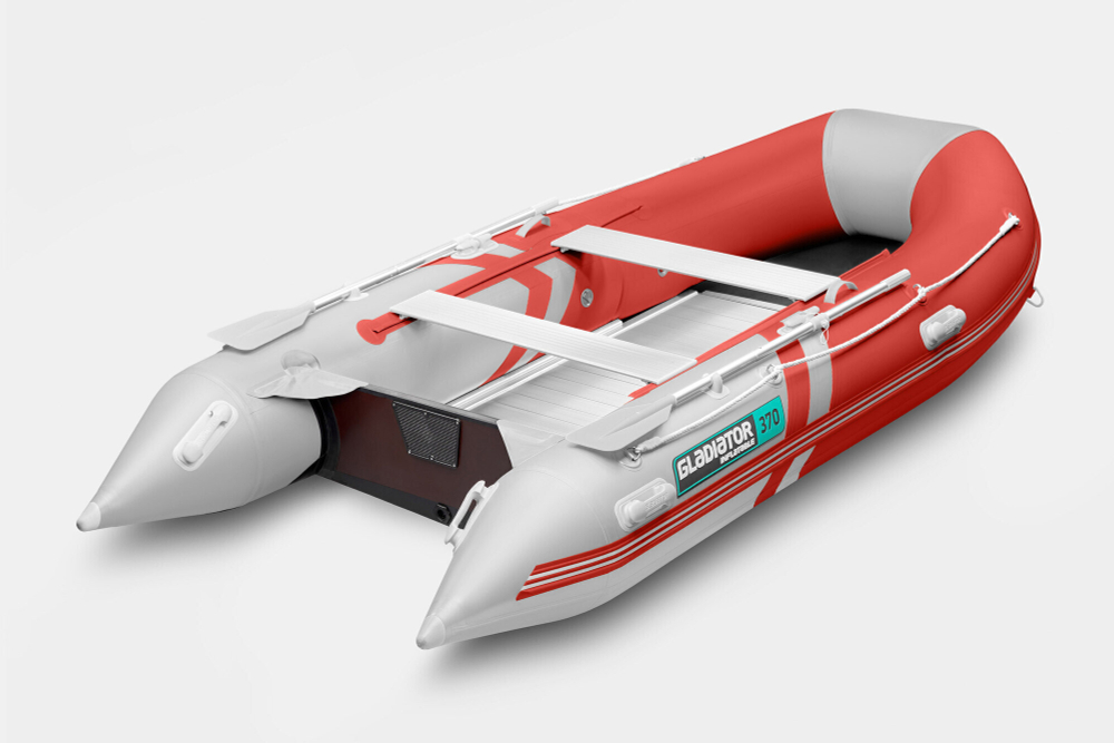 Надувная лодка GLADIATOR B370AL красно-белый