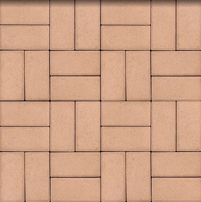 Плитка тротуарная Брусчатка-40 100*200*40 мм Оранж
