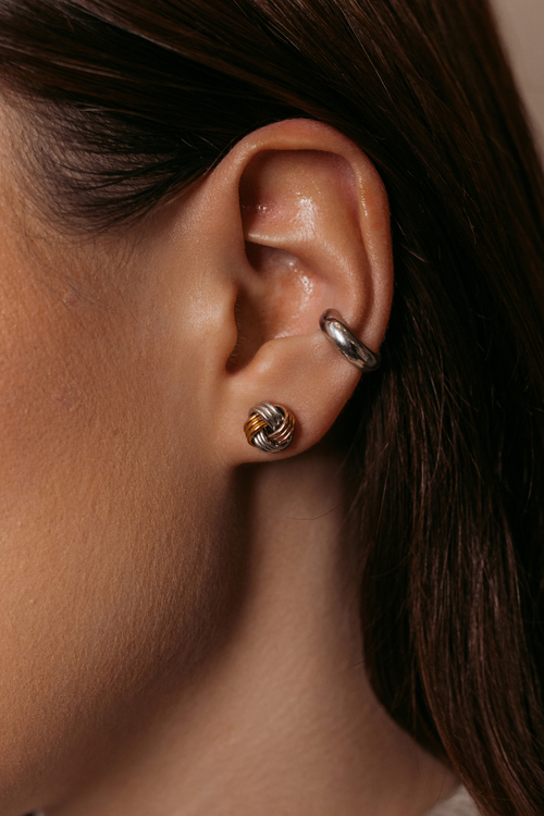 Серьги "Узелки" триколор