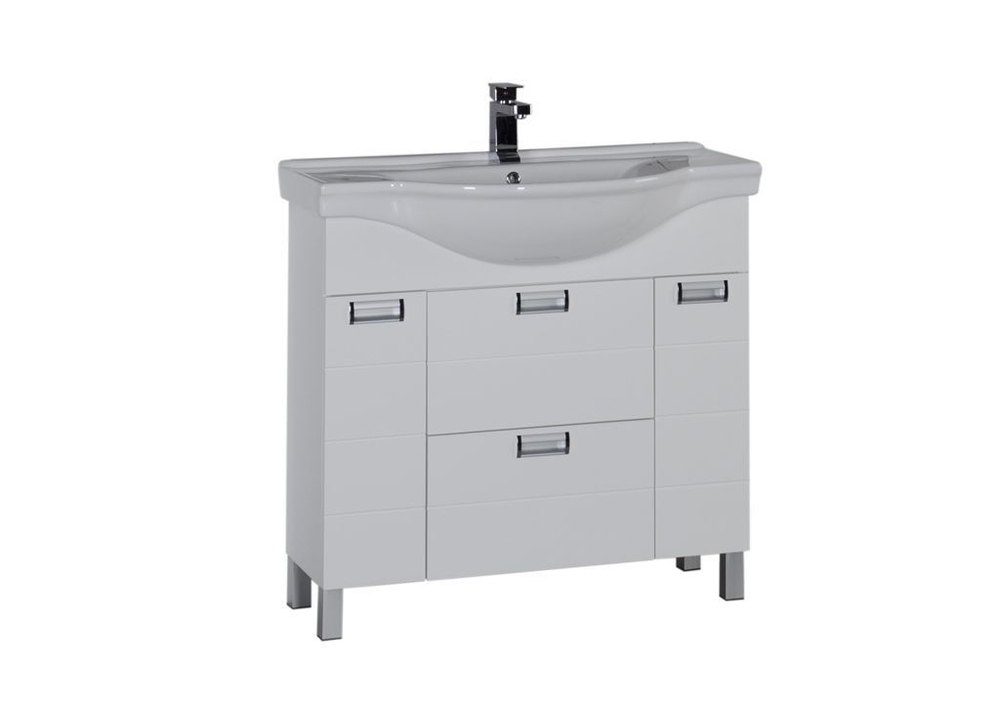 Тумба с раковиной Aquanet Сити 90 белый