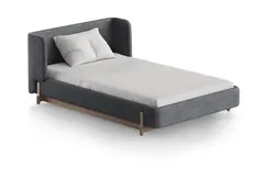 Кровать Basic спальное место 120*200 см (серый, рогожка)