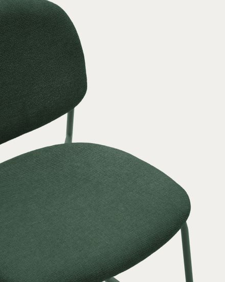 Стул Meli из зеленой синели с металлическими ножками