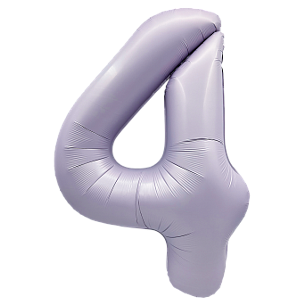 К Цифра 4 Сиреневый Сатин 40''/102 см.