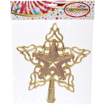 Звезда на ёлку «Кружево» 20*22 см, Шампань