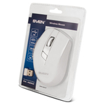 SVEN Беспроводная мышь RX-425W белая (5+1кл. 800-1600DPI, блист)