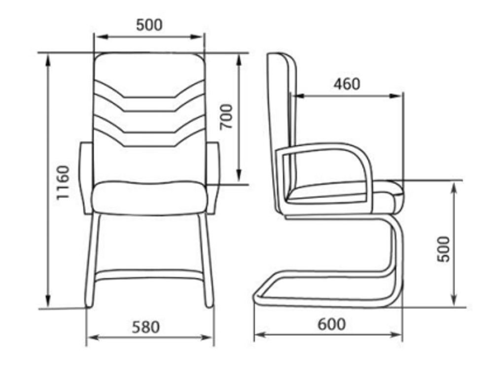 Кресло для руководителя МИНИСТР ХРОМ КОНФЕРЕНЦ