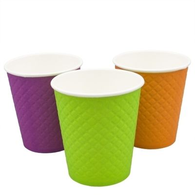 Стаканы бумажные двухслойные 200/260мл DW9 "Waffle Color" (25/500шт)