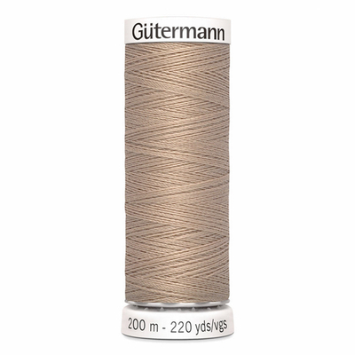 01 Нить Sew-All 100/200 м для всех материалов, 100% полиэстер Gutermann 748277 (215 т.кремово-бежевый)