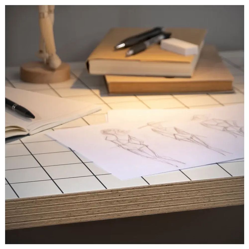 Письменный стол - IKEA LAGKAPTEN/ADILS, 140х60 см, белый/черный, ЛАГКАПТЕН/АДИЛЬС ИКЕА