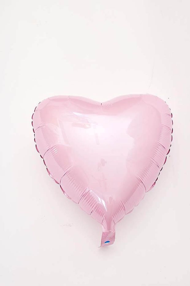 F Шар сердце 18" / 46 см розовый перламутр (БГ-15)